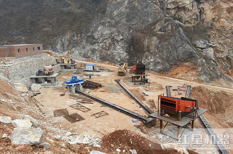 石子制沙機流水線現場 石子制沙機流水線現場