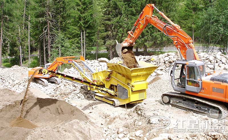 移動式破碎機工作占地面積小 移動式破碎機工作占地面積小